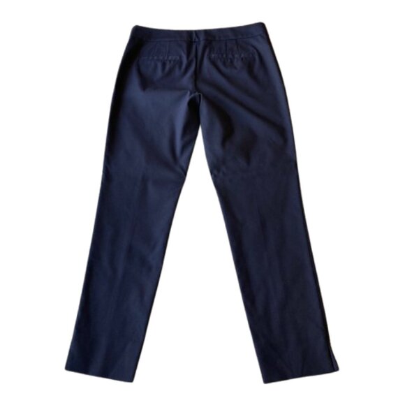 Tory Burch Callie Skinny Ankle Pants Side Zip Women's 2 Navy Blue - Picture 8 of 8